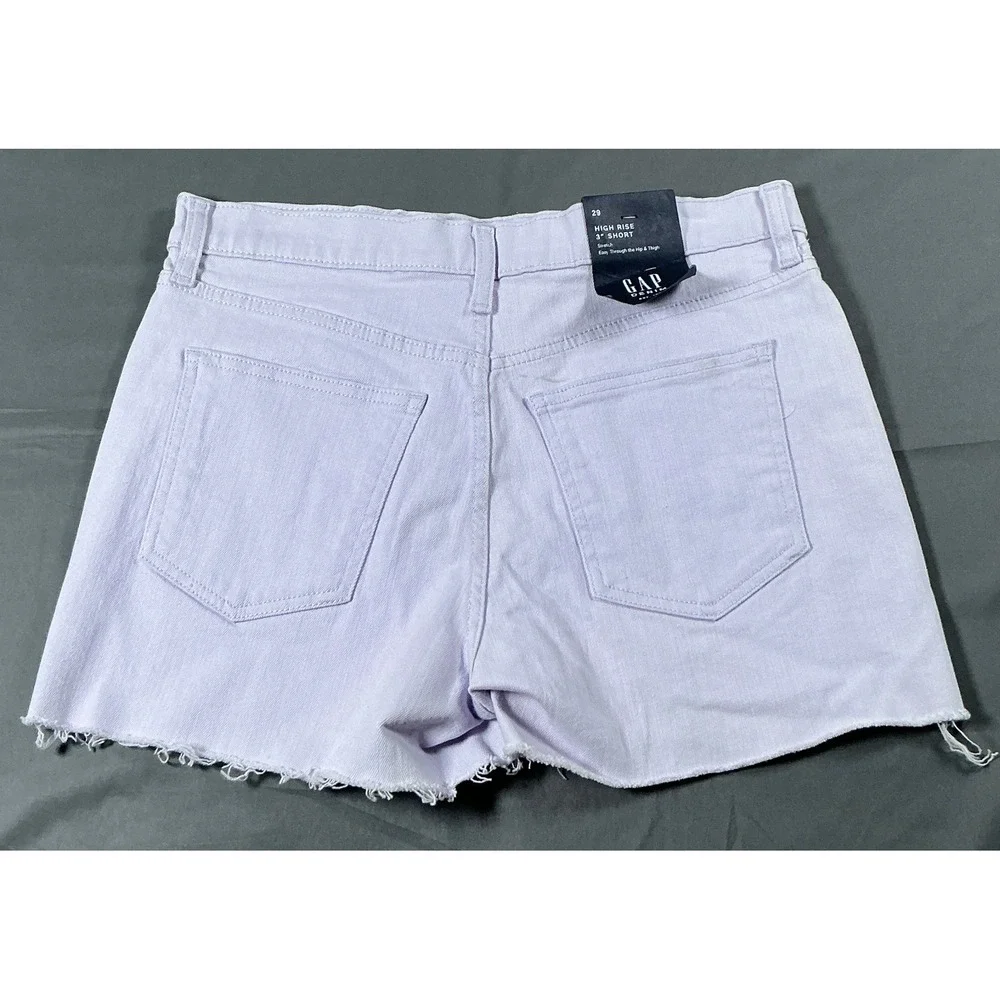 Gap Denim Womens High Rise 3 Inch Short Lavender Purple Stretch Size 29 NWT